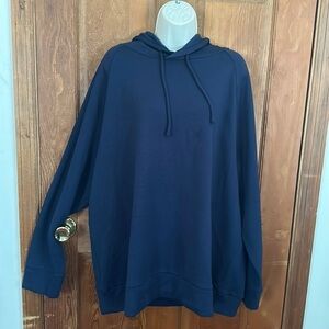 Eddie Bauer Womens Navy Blue Super Soft Hoodie Size 2XL